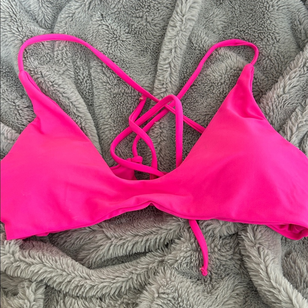 Pink bikini top